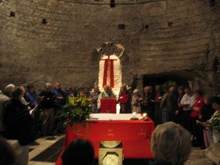 mass at Catacombe di San Domitilla